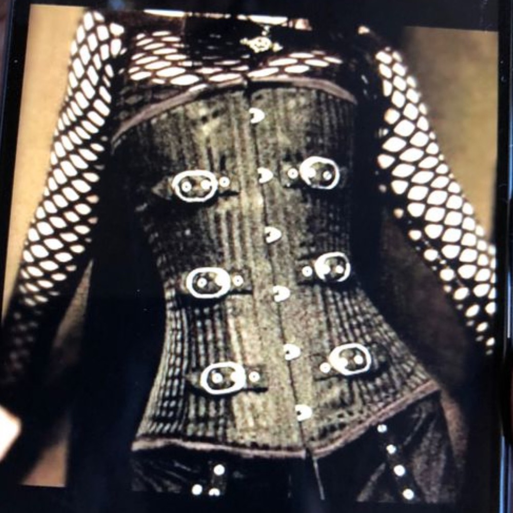 Heavy Red Couture black steel boned gothic corset
